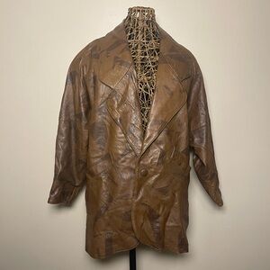 Vintage patchwork leather jacket